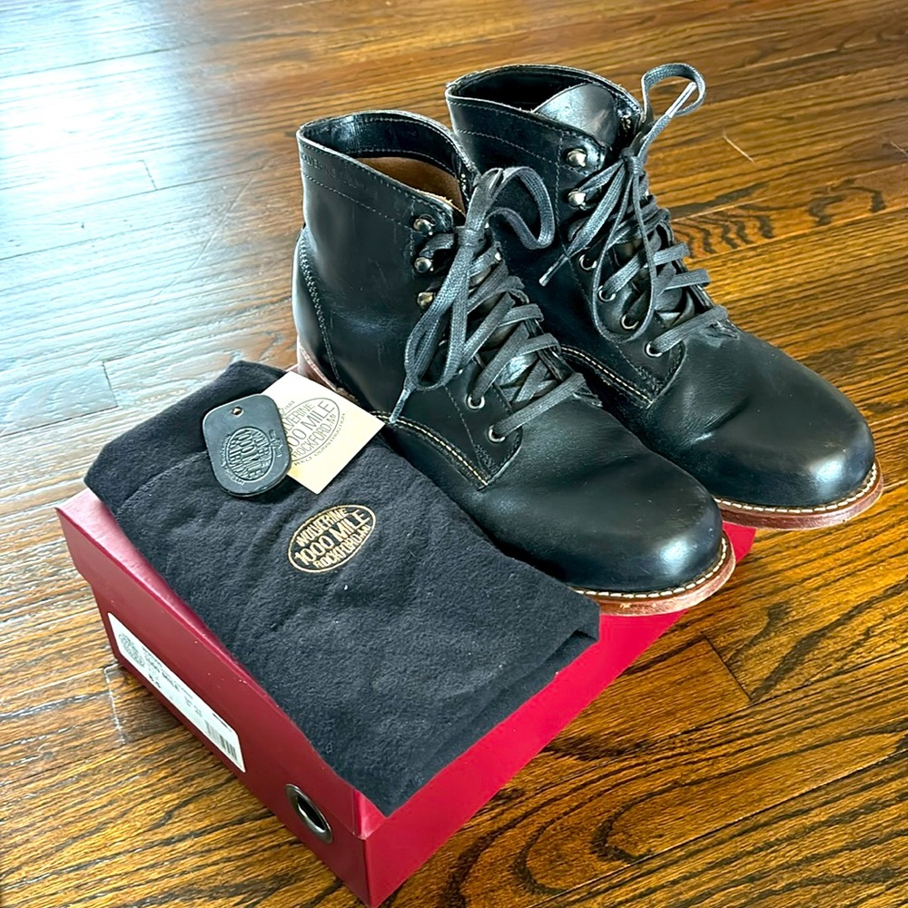 Wolverine 1000 mile black boot 8.5